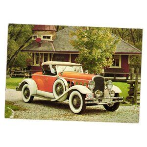 1931 Hudson Speedster Boat Tail Postcard Vintage Craven Foundation Retro Car